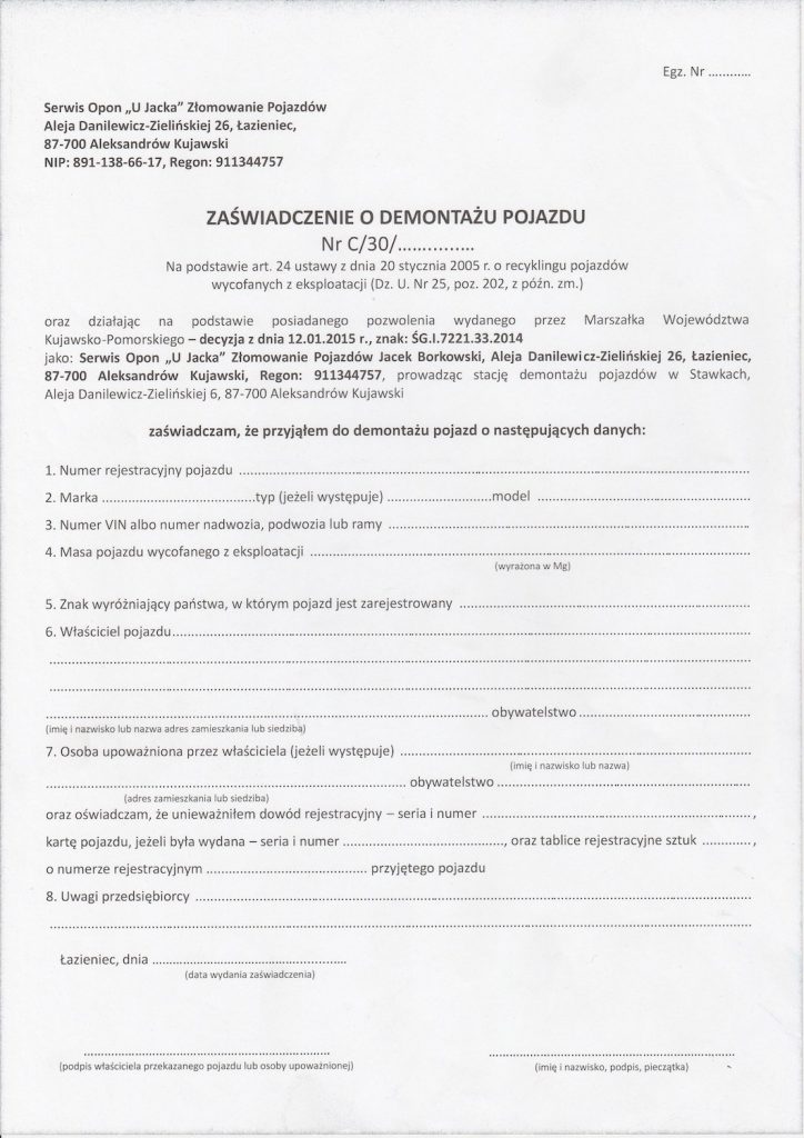 zaswiadczenie-o-demontazu-pojazdu